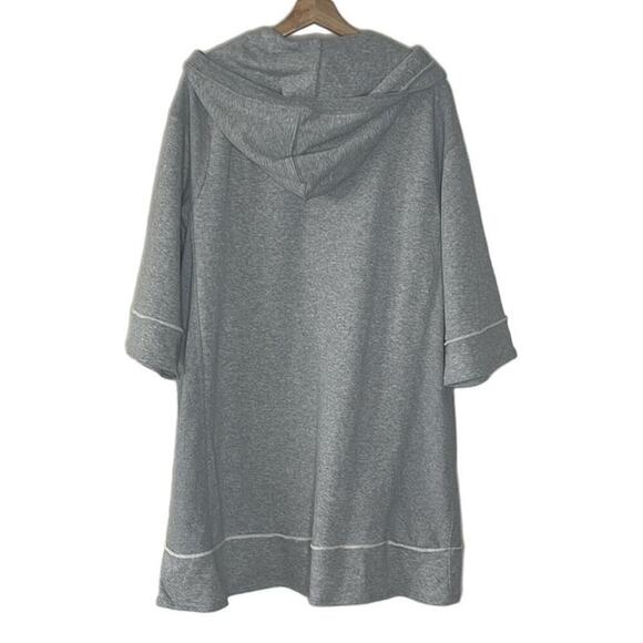 Anthropologie Daily Practice Sport Hooded Mini Dress Sweatshirt Gray L - Picture 2 of 8